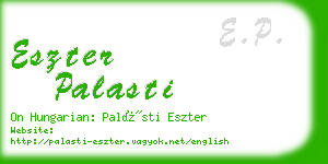 eszter palasti business card